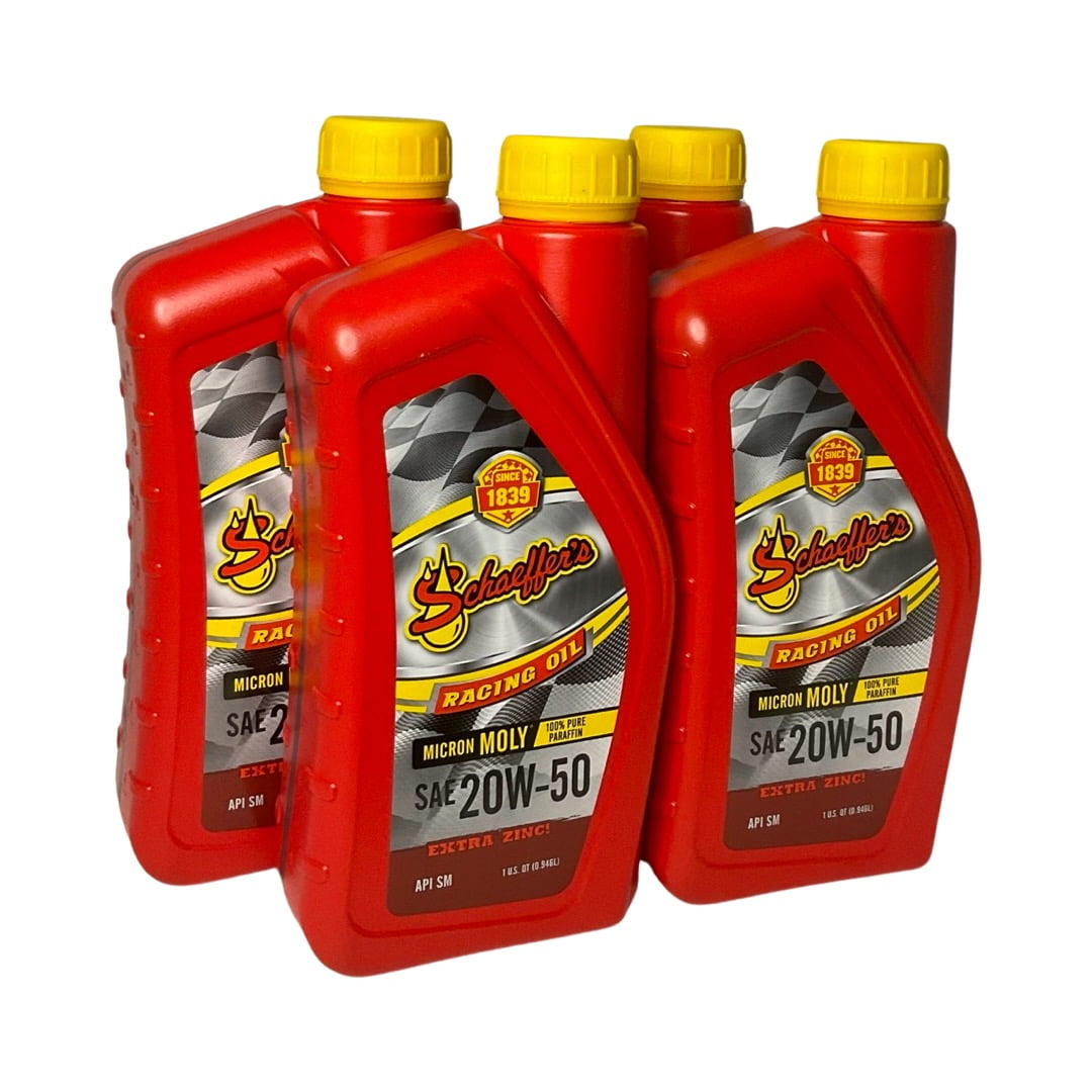 Schaeffer's 0191-012S - 6 Pack Micron Moly Racing Oil 20W-50