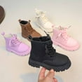 thumbnail image 5 of MEZZALL Child Winter Girls Boots Soft Sole Short Ankle Boots Solid Color Kids Girls Comfort Outdoor Shoes, 5 of 5