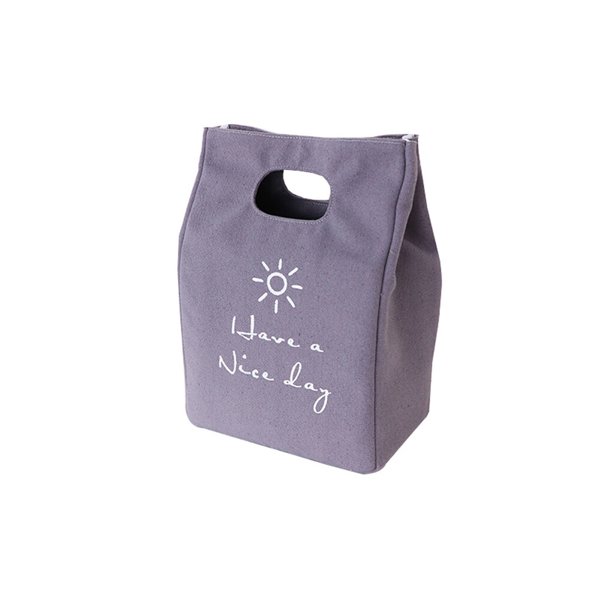 Naiovety Bolsa de almuerzo aislada Contenedor de almacenamiento de bebidas Bolso portátil Campamento al aire libre Senderismo Oficina Viaje Organizadores de utensilios de cocina Gris