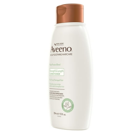 Aveeno Strength & Length Plant Protein Blend Conditioner, Vegan Formula for Strong Healthy-Looking Hair, 12 Fl Oz