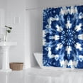 thumbnail image 2 of Indigo Tie Dye Snowflake Shower Curtain 72"x84" ,Bathroom Decorative Shower Curtains Set with 12 Hooks,Modern Waterproof Washable Shower Curtain, 2 of 6