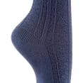 thumbnail image 3 of Lovely Annie Women's 3 Pairs Fashion Thigh High Cotton Socks Size UK 3-8/EUR 36-39(Navy, Dark Grey, Wine), 3 of 4