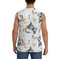 thumbnail image 4 of Uemuo Rabbit And Butterfly Pattern Men's Sleeveless T-Shirt,Muscle Athletic Tank Top, Moisture-wicking Quick-dry Breathable Classic Tee Top for Gym Run Outdoor Sports-, 4 of 8