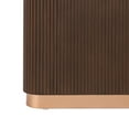thumbnail image 5 of Euroco 58.25" Long Console Table with Fluted Metal Base,Modern Narrow Entryway Table,Accent Sofa Table Behind Couch with Storage for Entrance, Hallway, Living Room, Brown, 5 of 9