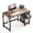 Rustic Brown, variant on HarmonyStrings 47 Inches Computer Desk with Drawers, Home Office Writing Desk with X-Shaped Reinforcement, Modern Study Work Table with Side Hook, Sturdy Metal Frame-Black