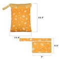 thumbnail image 2 of 2 pcs/set Wet Dry Bags for Baby Cloth Diapers - Reusable, Washable for Stroller, Diapers, Travel Bags, Gym Bag, 2 of 7