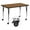 Brown, variant on Flash Furniture Mobile 36''W x 72''L Rectangular Oak Thermal Laminate Activity Table - Standard Height Adjustable Legs