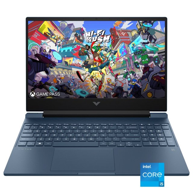Neuf (Boîte Endommagée) HP Victus Portable de Jeu 15,6 Po FHD (Intel Core i5-12450H, 8 Go de RAM, SSD 512 Go, Windows 11, NVIDIA GeForce RTX 3050) - Bleu Performance (15-fa0033dx)