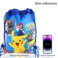 thumbnail image 5 of Bolsa de almacenamiento de Pokémon impermeable, varios colores disponibles, juguetes de Pikachu, bolsas con cordón, decoración de fiesta, regalo de cumpleaños y Navidad para niños, 5 of 5