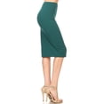 thumbnail image 2 of Women's Solid Basic Casual Knee High Waist Stretch Bodycon Pencil Skirt, 2 of 5