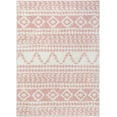 thumbnail image 2 of Well Woven Madison Shag Moroccan Tribal Area Rug, Pink, 2 of 8