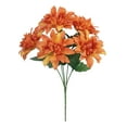 thumbnail image 2 of (4 pack) 13-inch Artificial Silk Orange Dahlia Flower Pick, 5 flower heads, for Indoor Use, by Mainstays, 2 of 9