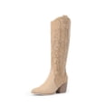 thumbnail image 1 of DREAM PAIRS Botas Vaqueras para Mujer Hasta Las Rodilla, Cowboy Boots Mujer Con Tacón, 1 of 5