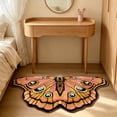 thumbnail image 7 of AYktou Butterfly Shaped Area Rug, 39.4×23.6 Inch Imitation Fleece Soft Non-Slip Doormat Absorbent Bath Mat Backing Foot Pad Warmth Carpet Rugs for Living Room Bedroom Inside Home Under Table & Bed, 7 of 7