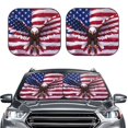thumbnail image 2 of Salouo USA Eagle with Spread Wings Pattern Car Windshield Sun Shade Foldable | Front Windshield Shade for Sun, Heat and UV Rays | Interior Sun Protection-Small, 2 of 6