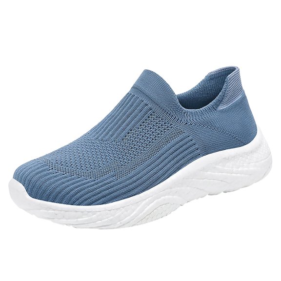 NOKIO Women'S Running Shoes With A Sock-Like Fit Women'S Tennis Shoes Women's Soft Orthopedic Shoes Breathable Woven Go Walking Slip On Foam Shoes Arch Support Hands Slip In Sneakers