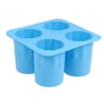 thumbnail image 1 of Molde de silicona para cubitos de hielo con forma de 4 tazas, para verano, color azul, 1 of 7