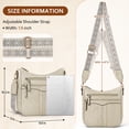 thumbnail image 4 of RAINSMORE Crossbody Bags for Women Leather Shoulder Handbags Trendy Crossbody Purses Soft Lightweight Travel Purse,Beige, 4 of 9