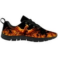 thumbnail image 4 of Customuart Flame Phoenix Shoes for Men Running Shoes Black Sneakers Size 9, 4 of 5