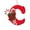 C, variant on Red Initials Christmas Ornaments for Tree 2D Acrylic Personalized Gnomes Decorative Monogram Pendants 26 Letters Christmas Hanging Decorations for DIY Crafts Xmas Home Decor, Letter P