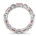 thumbnail image 4 of 5.00 Ct Fine Garnet Gemstone Anniversary Eternity Bands for Women Solid 18K White Gold Size 10 by Diamond-Capitals, 4 of 8