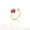 Type6, variant on December Birthstone Ring with PVD Vacuum Electroplated 18K Gold - Colored Zircon, Tarnish-Resistant