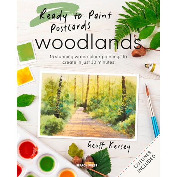 Pre-Owned Ready to Paint Postcards: Woodlands: 15 stunning watercolour paintings to create in just 30 minutes, 9781800922952, 1800922957, Paperback,