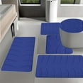 thumbnail image 5 of zanvin Memory Foam Bath Mat 5 Set Bathroom Rugs for 5 Pcs Toilet Mats Universal Soft Comfortable Water Absorption Non-Slip Thick Machine Washable Easier To Dry Dark Bath Rugs, Birthday Gifts, 5 of 5