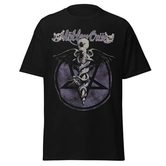 Motley Crue Dark Doctor Jumbo Print Unisex T-Shirt - Black - Small