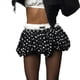 thumbnail image 3 of Falda Negra de Lunares, Mangas Farol, Minifalda de Talle Alto con Empalme, Corte A, Talla M, 3 of 6