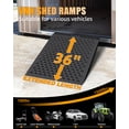 thumbnail image 2 of 36" x 24" Shed Ramp for Riding Mower, 750Lbs Capacity Load ATV Anti-Slip Punch Plate Ramp Black 1PC, 2 of 9