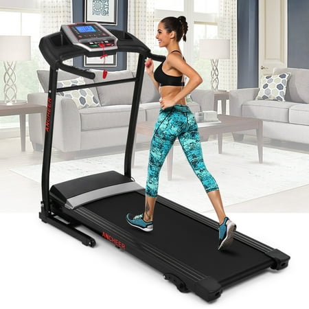 ANCHEER 2.5HP 12 Sports Modes Folding Treadmill Fitness Folding Electric Treadmill Exercise Equipment Walking Running Machine Gym