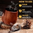 thumbnail image 4 of Vaso de madera para whisky BearSkill, vaso de bourbon carbonizado, 4 of 6