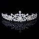 thumbnail image 4 of GOOHOCHY Elegante de la boda nupcial de la flor brillante de la perla cristal Rhinestones de imitación Corona Tiara Diadema velo, 4 of 8