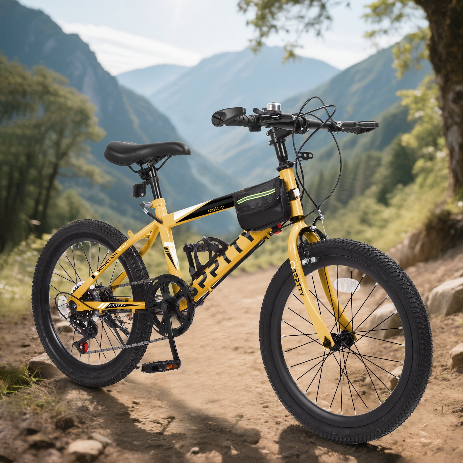 20-24 inch Bike,6-Speed Mountain Bike for Men Women Boys Girls,Comfort Saddle,Gold