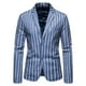 thumbnail image 1 of Qarigey Chaquetas De Traje Slim Fit Azules Estilo Sofisticado Para Cualquier Evento Chaquetas De Traje De Botones Abrigos De Traje Chaquetas de traje, americanas y abrigos deportivos azul SG, 1 of 6