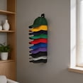 thumbnail image 5 of Cevemin Wall Mount Metal Baseball Cap Organizer Rack Holds Up To 10 Hats, Vertical Hat Storage Holder for Closet Bedroom Door, 5 of 6