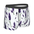 thumbnail image 2 of KLL Lavender Flowers Men's Cotton Boxer Briefs Underwear-Small, 2 of 8