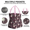thumbnail image 3 of Pioneer Flower Floral Print Pattern Drawstring Lunch Bag Women - Drawstring Lunch Bag Insulated for Work Office - Stain-Resistant Large Lunchbags for Women with Multi-Pockets, 3 of 6