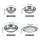 thumbnail image 3 of Juego de 4 platos y cuencos de acero inoxidable para cena de camping, 3 of 8