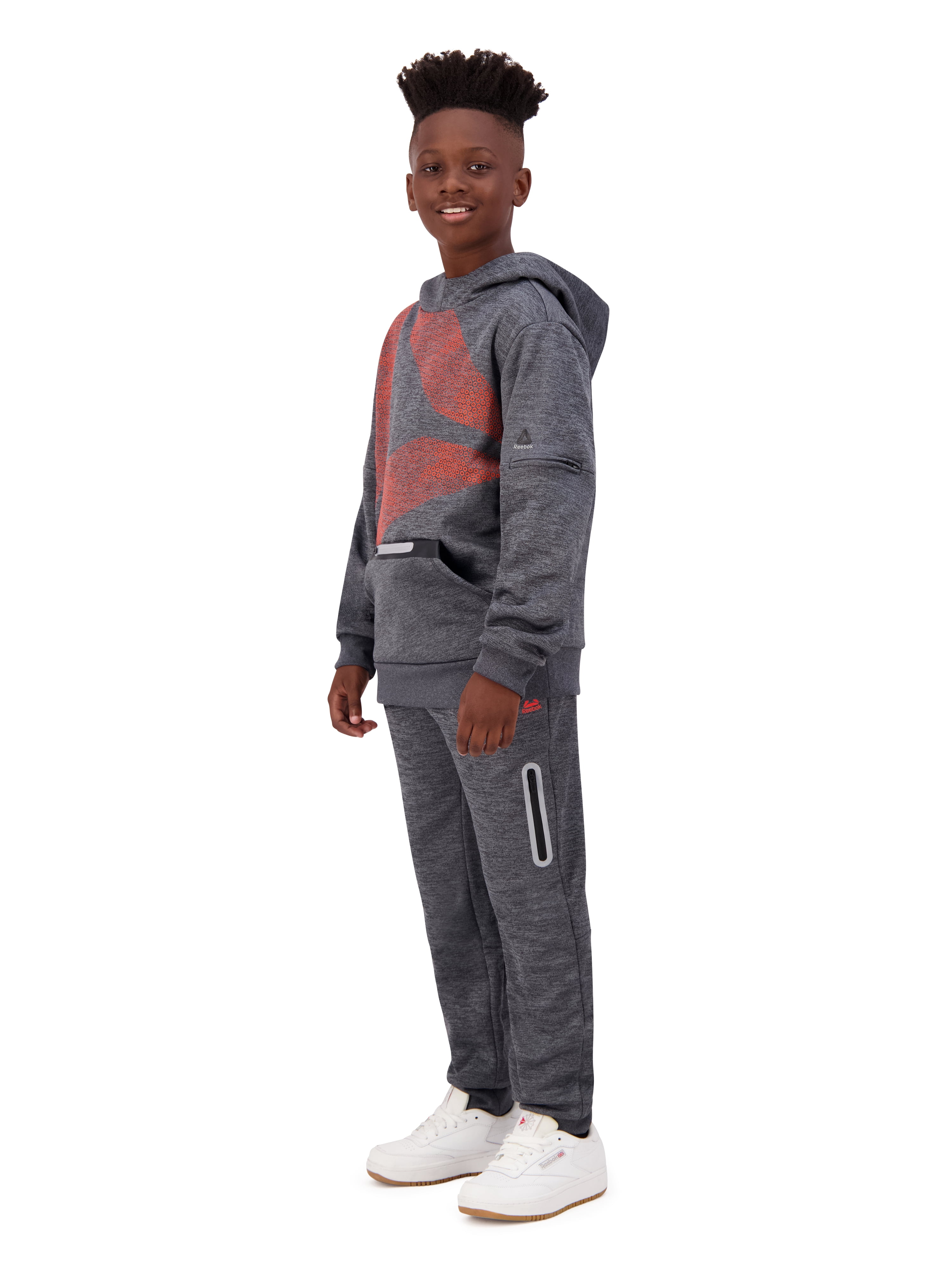 Reebok Boys Athletic Logo Pullover and Jogger Set, Sizes 4-18