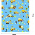thumbnail image 6 of Construction Toys Gifts for Boys, Kids Throw Blanket, Soft Fleece Blanket for Kids Boys, Cozy Toddler Blanket for Boys Girls Birthday Gifts, Fuzzy Cute Blanket for Couch Bed Car 40"X50", 6 of 6