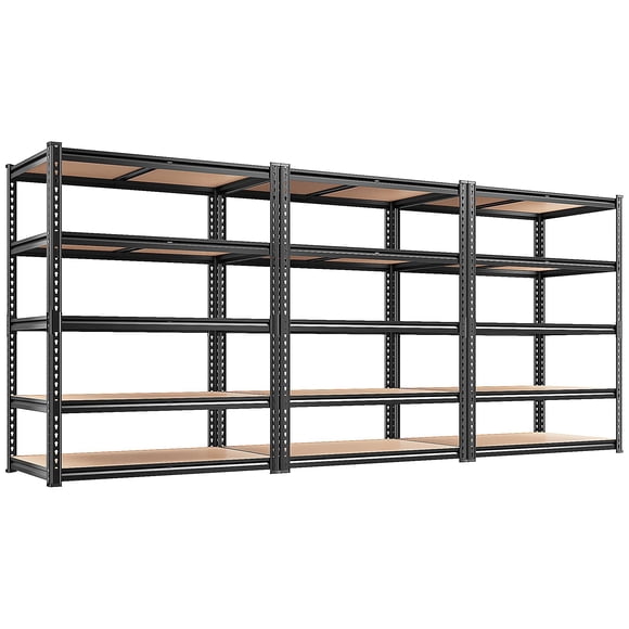 Storage Shelves REIBII, estantería de garaje de 5 niveles, 2400 libras, paquete de 3