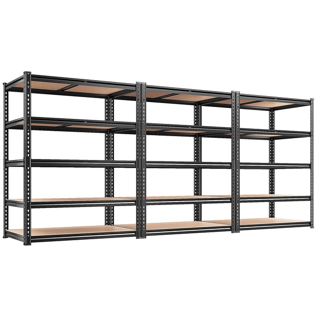 Storage Shelves REIBII, estantería de garaje de 5 niveles, 2400 libras, paquete de 3