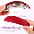 thumbnail image 4 of TABLZONE 5Pcs Burgundy French Barrettes With Automatic Closure For Hair Holding In Weddings, 4 of 8