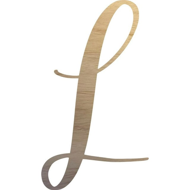 Unpainted Wood Letter L Craft, Paintable 3'' Tall Wood Alphabet Letter, DIY Nicholia Script Font