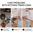 thumbnail image 5 of Hanging Trash Can for Kitchen Cabinet Door Folding Waste Bin Portable Collapsible Garbage Can Plastic for Kitchen Bathroom Living Room Car Outdoor Travel (Brown), 5 of 13