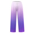 thumbnail image 6 of Soyumi Pull-On Wide Leg Jeans Woman Casual Going Out Pants Baggy Jeans Hiking Yoga Pants Women Printed Track Pants Wide Leg Sweatpants Women Outdoor Trousers Bootcut Jeans Winter Lounge, Purple, 6 of 6