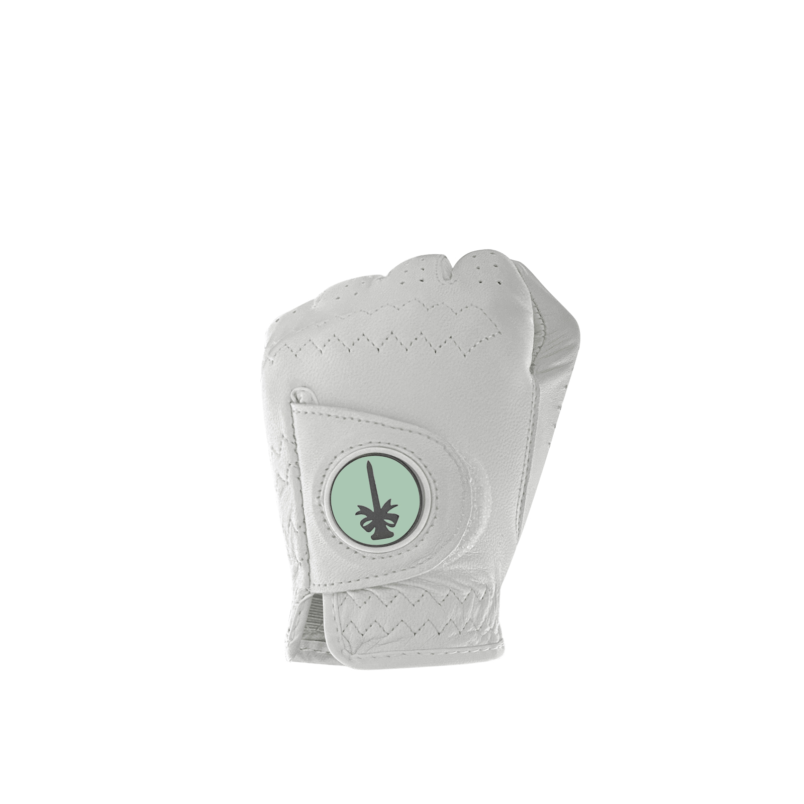 PINKTEE Women's Soft Flex Leather Golf Glove with Removable Golf Ball Marker Left Hand Size S M L XL