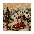 thumbnail image 2 of Christmas Wall Decor, Pearl Diamond Art, Diamond Art Kit, Christmas Decorations for Home, 12X12 Inch Mountain Ski Resort Santa 3D Pearl Bead Christmas Wall Art Set, 2 of 5